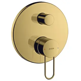 Axor Uno Смеситель для ванны встраиваемый на 2 потребителя, внешняя часть, цвет: полированное золото 38426990