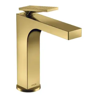Axor Citterio Смеситель для раковины на 1 отверстие с донным клапаном, цвет: полированное золото 39071990