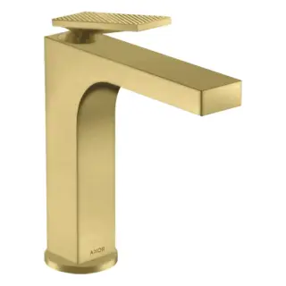 Axor Citterio Смеситель для раковины на 1 отверстие с донным клапаном, цвет: шлифованная латунь 39071950