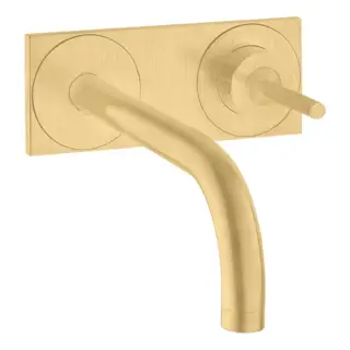 Axor Uno Смеситель для раковины встраиваемый внешняя часть, с дон. клап., цвет: шлифованное золото 38115250