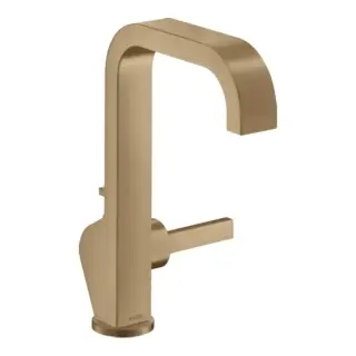 Axor Citterio Смеситель для раковины высокий на 1 отверстие с донным клап., цвет: шлифованная бронза 39034140