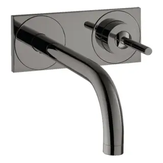 Axor Uno Смеситель для раковины встраиваемый внешняя часть, с д/к, цвет: полированный черный хром 38112330