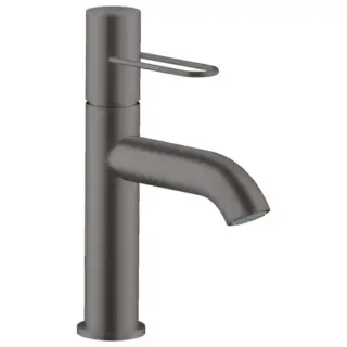 Axor Uno Смеситель для раковины на 1 отверстие с донным клапаном, цвет: шлифованный черный хром 38026340