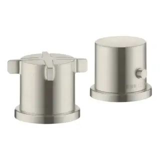 Axor Citterio E Термостат на борт ванны, на 2 отв., внешняя часть, цвет: нержавеющая сталь 36412800