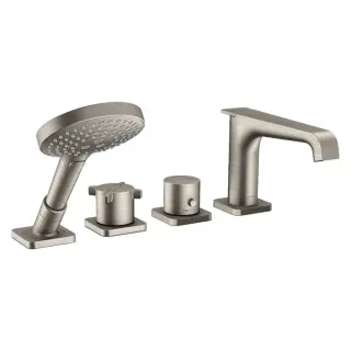 Axor Citterio E Термостат на борт ванны, с ручным душем, внешняя часть, цвет: нержавеющая сталь 36411800