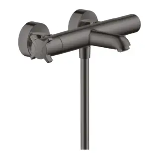 Axor Citterio E Термостат для ванны c вентилем, излив 17,7 см, цвет: шлифованный черный хром 36140340