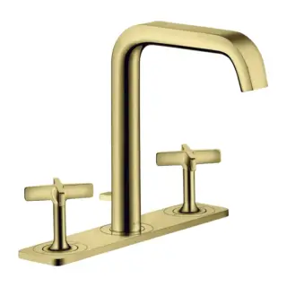 Axor Citterio E Смеситель для раковины на 3 отверстия с донным клапаном, цвет: полированное золото 36116990