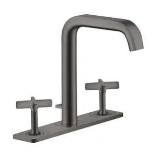 Axor Citterio E Смеситель для раковины на 3 отверстия с дон. клап., цвет: шлифованный черный хром 36116340