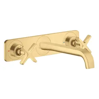 Axor Citterio E Смеситель для раковины встраиваемый внешняя часть, с д/к, цвет: шлифованное золото 36115250