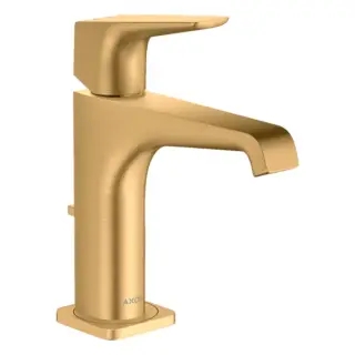 Axor Citterio E Смеситель для раковины на 1 отверстие с донным клапаном, цвет: шлифованная латунь 36110950