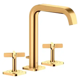 Axor Citterio E Смеситель для раковины на 3 отверстия с донным клапаном, цвет: полированное золото 36108990