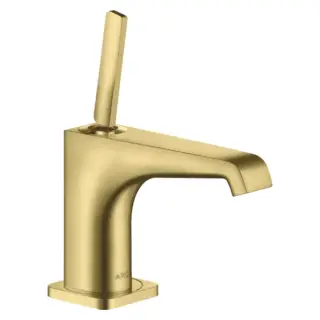 Axor Citterio E Смеситель для раковины на 1 отверстие с донным клапаном, цвет: шлифованная латунь 36102950