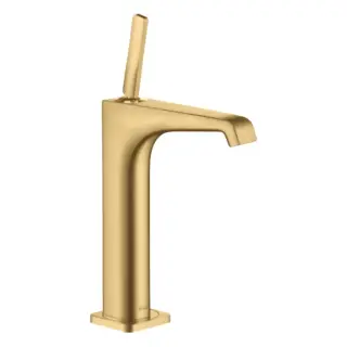 Axor Citterio E Смеситель для раковины высокий на 1 отверстие с дон. клап., цвет: шлифованное золото 36103250