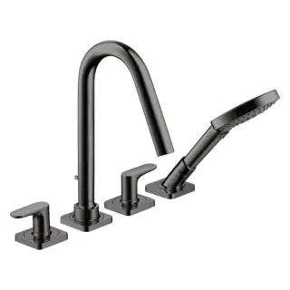 Axor Citterio M Смеситель на борт ванны, с ручным душем, внешняя часть, цвет: полир. черный хром 34454330