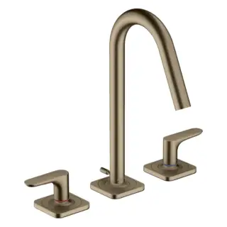 Axor Citterio M Смеситель для раковины на 3 отверстия с донным клапаном, цвет: шлифованный никель 34133820