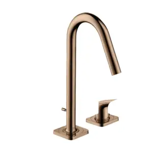 Axor Citterio M Смеситель для раковины высокий на 2 отверстия с д/к, цвет: полиров. розовое золото 34132300