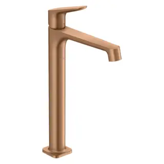 Axor Citterio M Смеситель для раковины высокий на 1 отверстие с дон. клап., цвет: шлифованная бронза 34127140