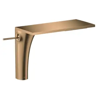 Axor Massaud Смеситель для раковины высокий на 1 отверстие с донным клап., цвет: шлифованная бронза 18020140