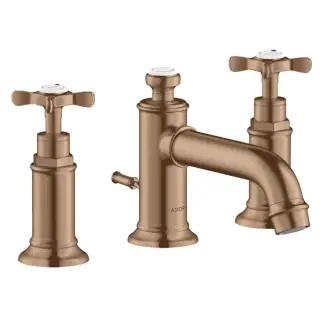 Axor Montreux Смеситель для раковины на 3 отверстие с дон. клап., цвет: шлифованное розовое золото 16536310