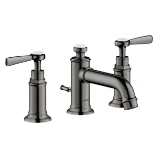 Axor Montreux Смеситель для раковины на 3 отверстие с донным клап., цвет: полированный черный хром 16535330