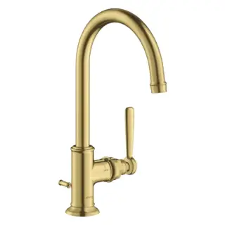 Axor Montreux Смеситель для раковины высокий на 1 отверстие с донным клап., цвет: шлифованная латунь 16517950