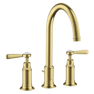 Axor Montreux Смеситель для раковины на 3 отверстие с донным клапаном, цвет: шлифованная латунь 16514950