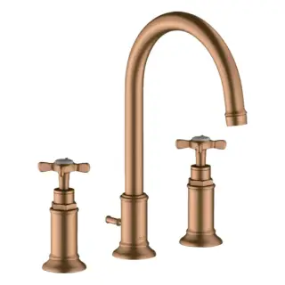 Axor Montreux Смеситель для раковины на 3 отверстие с донным клапаном, цвет: шлифованная бронза 16513140