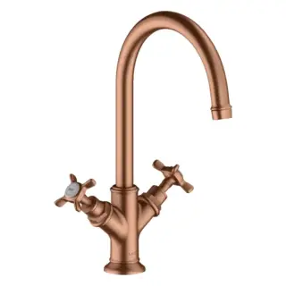 Axor Montreux Смеситель для раковины на 1 отверстие с донным клап., цвет: шлифованное розовое золото 16506310