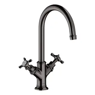 Axor Montreux Смеситель для раковины на 1 отверстие с донным клапаном, цвет: полирован. черный хром 16506330