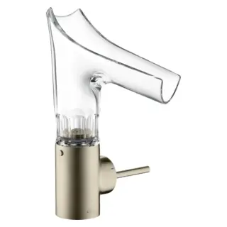 Axor Starck V Смеситель для раковины на 1 отверстие с донным клапаном, цвет: шлифованный никель 12123820