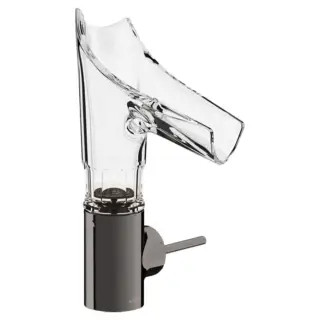 Axor Starck V Смеситель для раковины на 1 отверстие с донным клапаном, цвет: полирован. черный хром 12123330