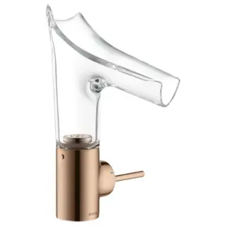 Axor Starck V Смеситель для раковины на 1 отверстие с дон. клап., цвет: полированное розовое золото 12112300