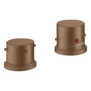 Axor Starck Термостат на борт ванны, с рукоятками zero, внешняя часть, цвет: шлиф. розовое золото 10480310