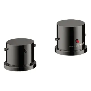 Axor Starck Термостат на борт ванны, с рукоятками zero, внешняя часть, цвет: полир. черный хром 10480330