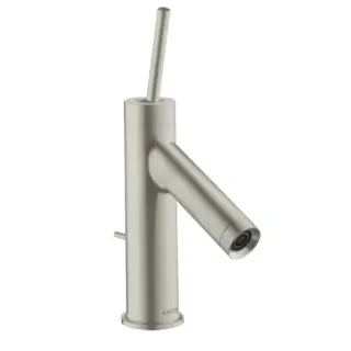 Axor Starck Смеситель для раковины на 1 отверстие с донным клапаном, цвет: нержавеющая сталь 10116800