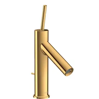 Axor Starck Смеситель для раковины на 1 отверстие с донным клапаном, цвет: полированное золото 10111990