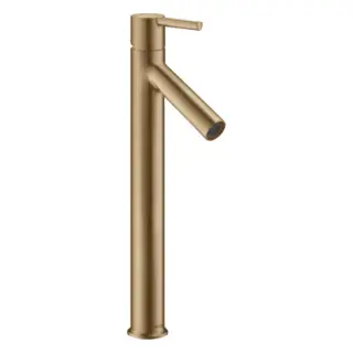 Axor Starck Смеситель для раковины высокий на 1 отверстие с донным клапаном, цвет: шлифован. бронза 10103140