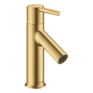 Axor Starck Смеситель для раковины на 1 отверстие с донным клапаном, цвет: шлифованное золото 10102250