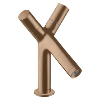 Axor Starck Смеситель для раковины на 1 отверстие с донным клап., цвет: шлифованное розовое золото 10030310