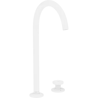 Axor One Смеситель для раковины высокий на 2 отверстие с донным клапаном, цвет: матовый белый 48060700