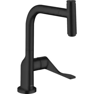 Axor Citterio Смеситель для кухни с выдвижным изливом, однорычажный, цвет: матовый черный 39861670