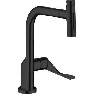 Axor Citterio Смеситель для кухни с выдвижным изливом, однорычажный, цвет: матовый черный 39862670