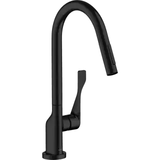 Axor Citterio Смеситель для кухни с выдвижным изливом, однорычажный, цвет: матовый черный 39835670