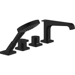 Axor Citterio E Термостат на борт ванны, с ручным душем, внешняя часть, цвет: матовый черный 36410670