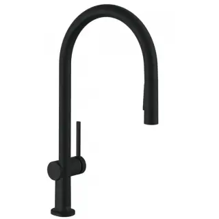 Hansgrohe Talis M54 Смеситель для кухонной мойки однорыч. 210, с выдв. излив. цвет: матовый черный 72800670