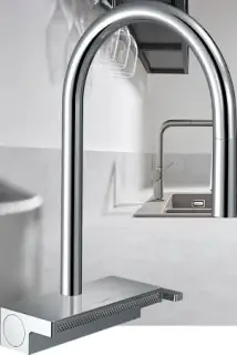 Hansgrohe Aquno Select M81 Смеситель для кухонной мойки однорычажный 170 с выдвижным изливом 3jet, S 73831000