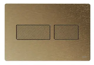 Tece Solid Панель смыва с двумя клавишами, с текстурой ромб, 15x22 см, цвет: бронза брашированная 9240435