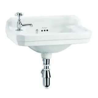 Burlington Раковина подвесная 51,2х30,8 см, с переливом, 1 отв. под смеситель, цвет: белый глянцевый B8L