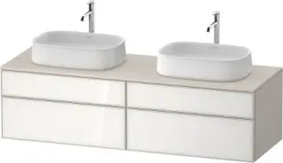 Duravit Zencha Тумба 160x55x44,2h см, цвет: белое стекло/cеро-коричн. супермат. ZE4825B64830000