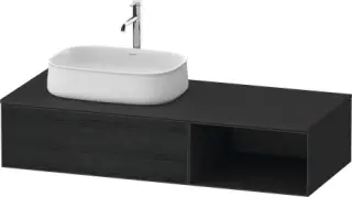 Duravit Zencha Тумба под раковину 130x55x28,1h см, цвет: дуб черный/графит супермат. ZE4818016800000